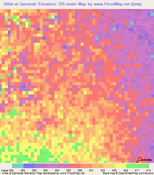 Hillat al Qamarab,Sudan Elevation Map