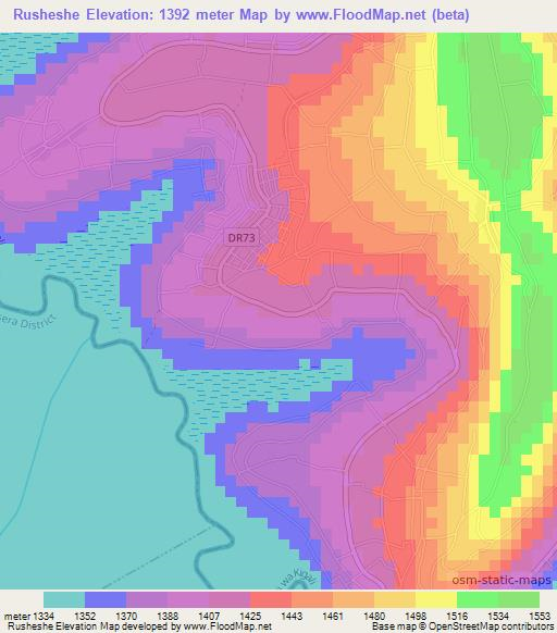 Rusheshe,Rwanda Elevation Map