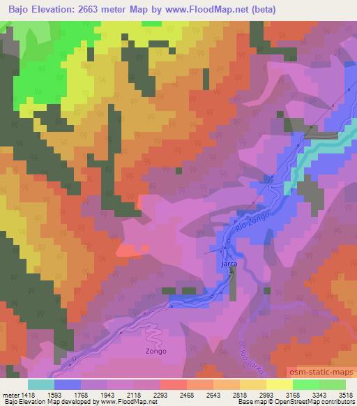 Bajo,Bolivia Elevation Map