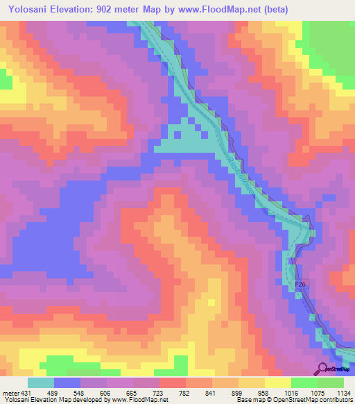 Yolosani,Bolivia Elevation Map