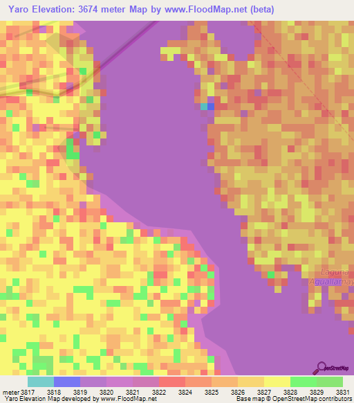 Yaro,Bolivia Elevation Map