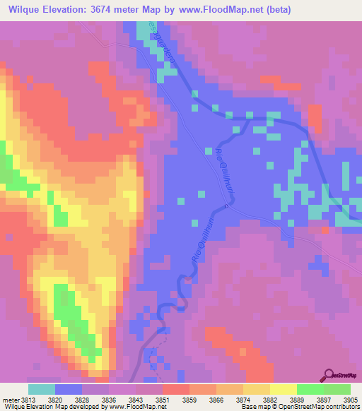 Wilque,Bolivia Elevation Map