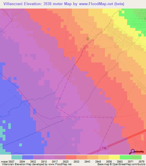 Villancrani,Bolivia Elevation Map