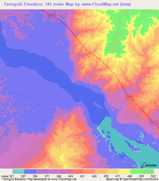 Taringuiti,Bolivia Elevation Map