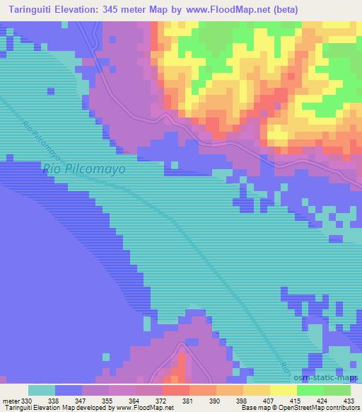 Taringuiti,Bolivia Elevation Map