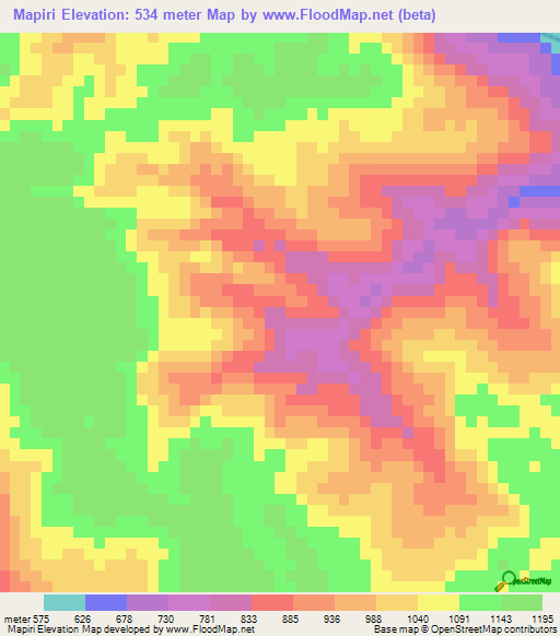 Mapiri,Bolivia Elevation Map