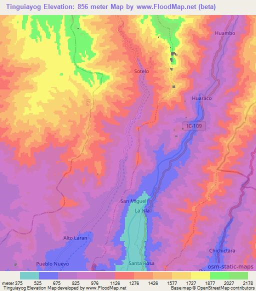 Tinguiayog,Peru Elevation Map