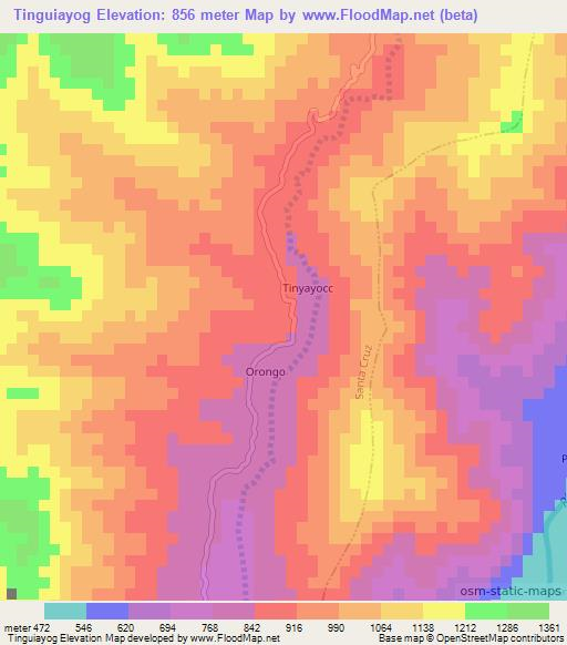 Tinguiayog,Peru Elevation Map