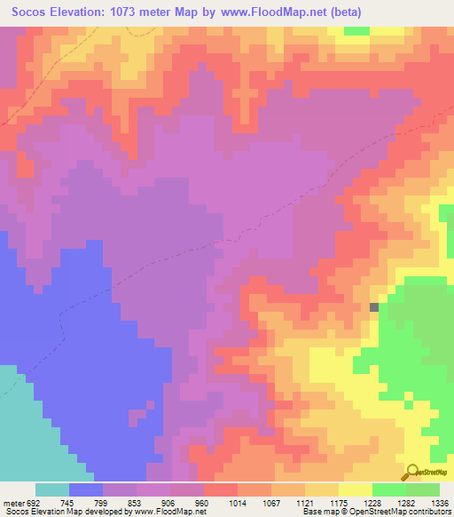 Socos,Peru Elevation Map