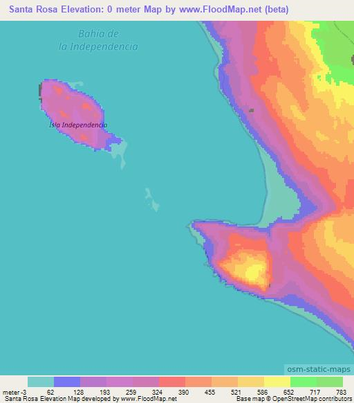 Santa Rosa,Peru Elevation Map