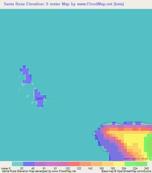 Santa Rosa,Peru Elevation Map