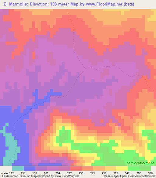 El Marmolito,Mexico Elevation Map