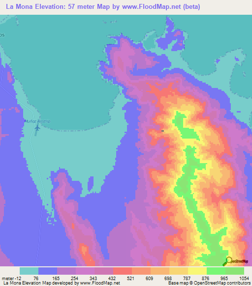 La Mona,Mexico Elevation Map