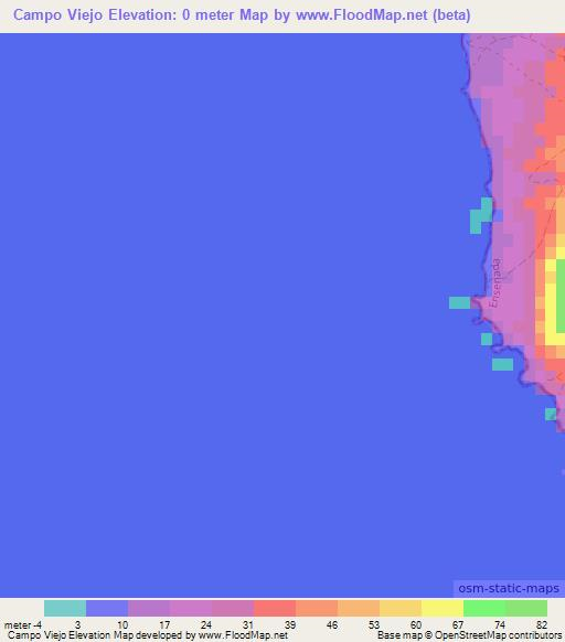 Campo Viejo,Mexico Elevation Map