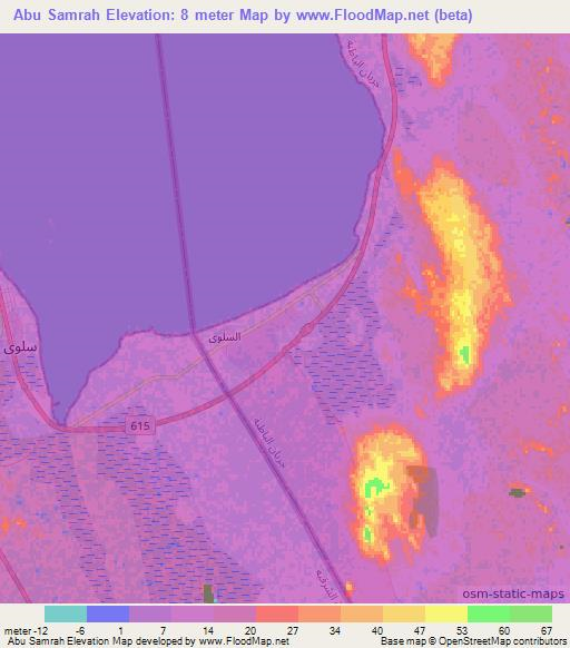 Abu Samrah,Qatar Elevation Map