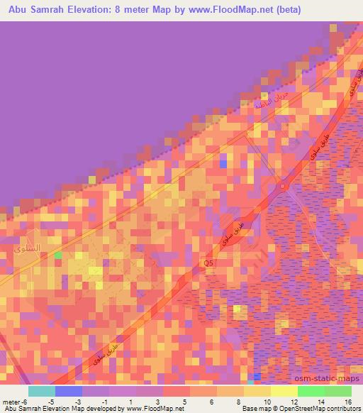 Abu Samrah,Qatar Elevation Map