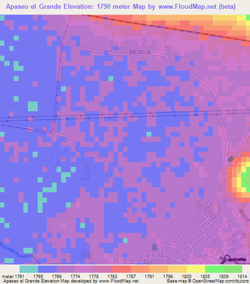 Apaseo el Grande,Mexico Elevation Map