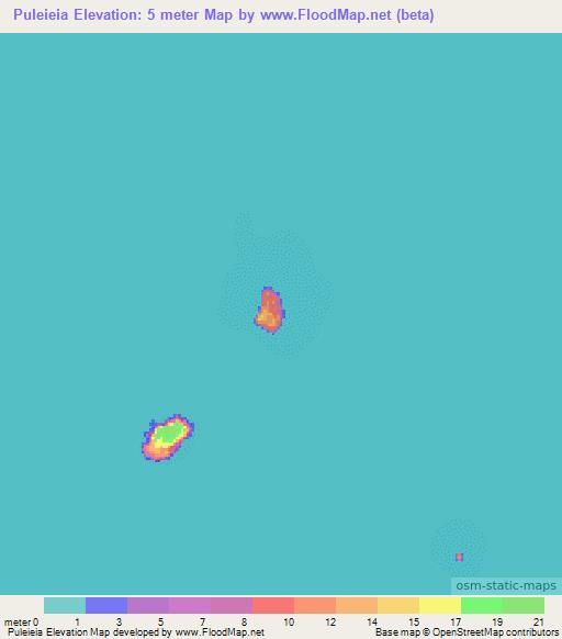 Puleieia,Tonga Elevation Map