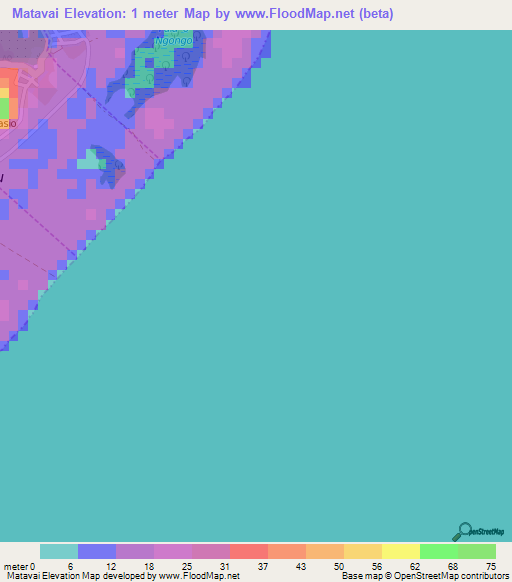 Matavai,Tonga Elevation Map