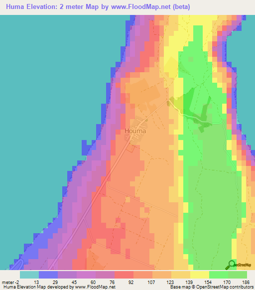 Huma,Tonga Elevation Map