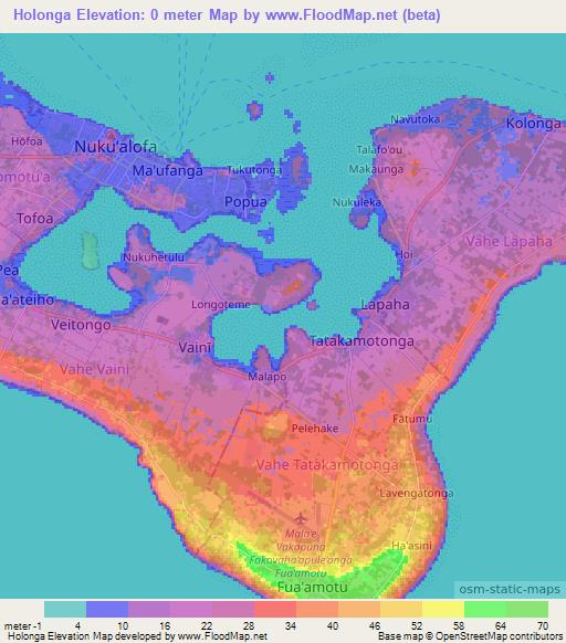 Holonga,Tonga Elevation Map