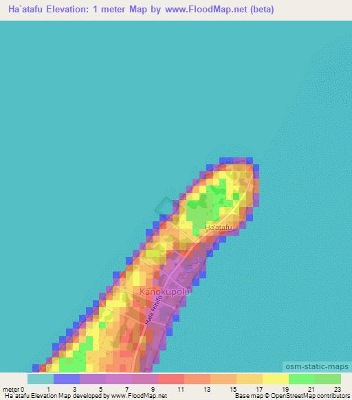 Ha`atafu,Tonga Elevation Map