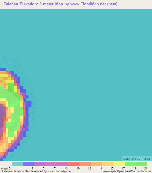 Falehau,Tonga Elevation Map