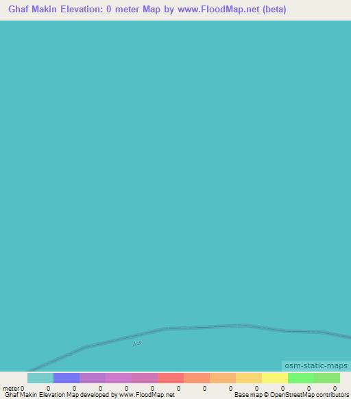 Ghaf Makin,Qatar Elevation Map