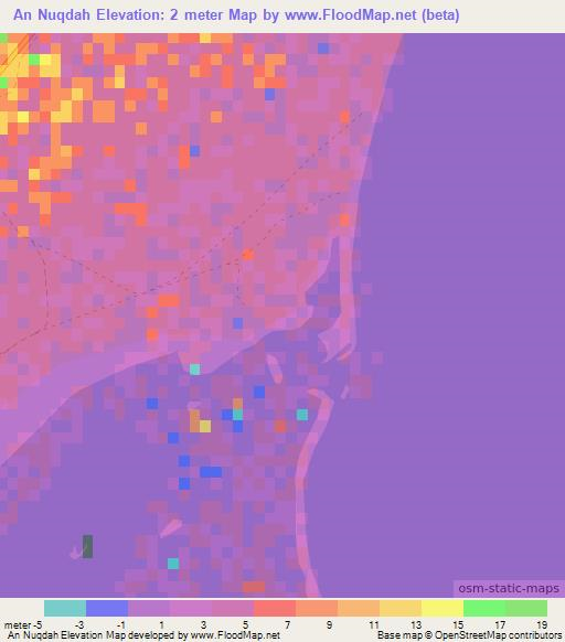 An Nuqdah,Oman Elevation Map