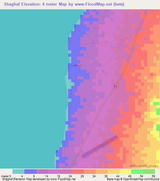 Shaghaf,Oman Elevation Map