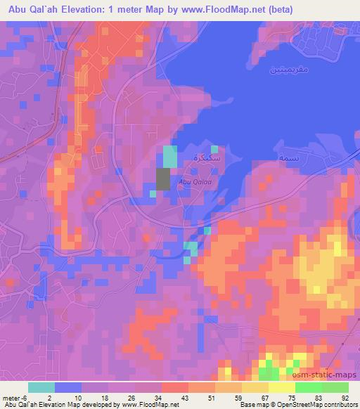 Abu Qal`ah,Oman Elevation Map