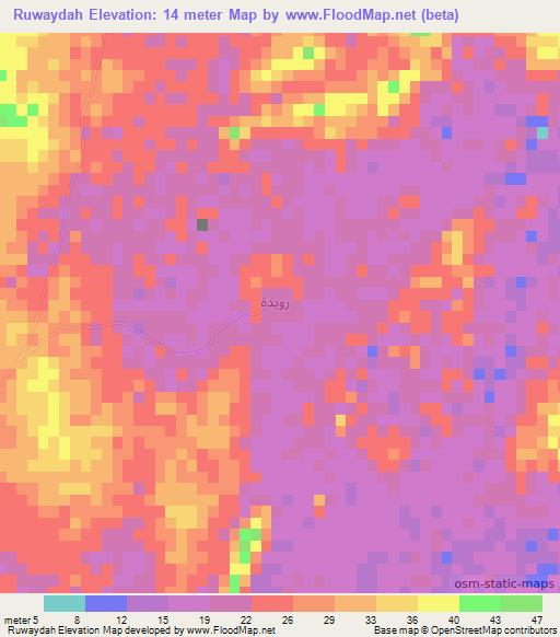 Ruwaydah,Oman Elevation Map
