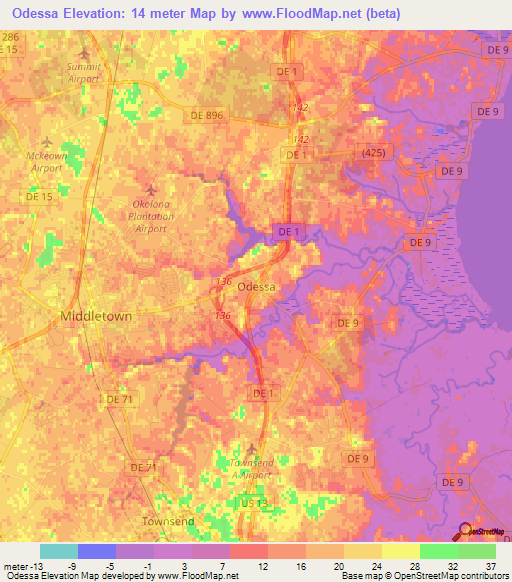 Elevation Of Odessa,us Elevation Map, Topography, Contour