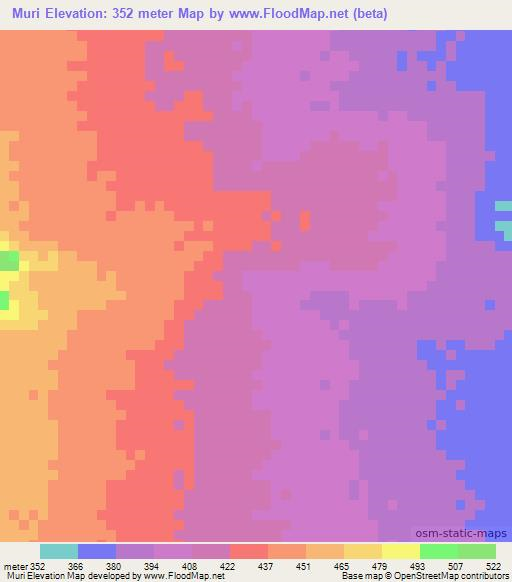 Muri,Eritrea Elevation Map