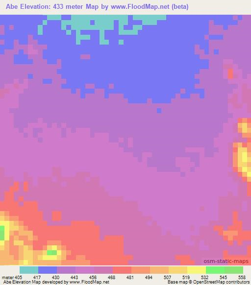 Abe,Eritrea Elevation Map