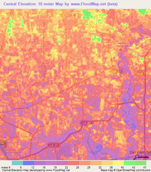 Central,US Elevation Map