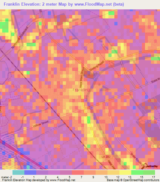 Franklin,US Elevation Map