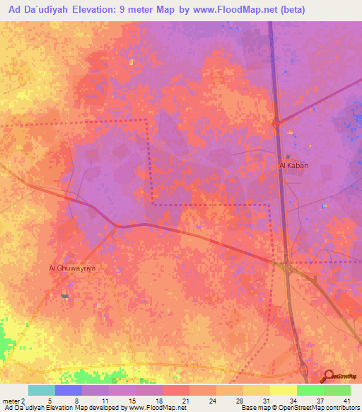 Ad Da`udiyah,Qatar Elevation Map