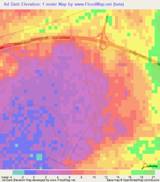 Ad Darb,Qatar Elevation Map