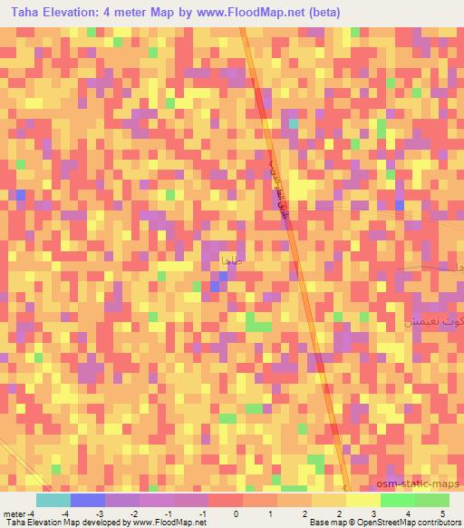 Taha,Iraq Elevation Map