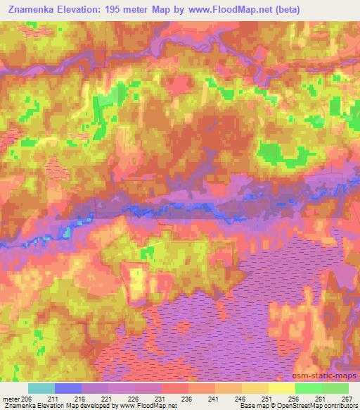 Znamenka,Russia Elevation Map