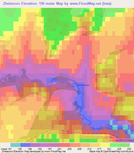 Zhelezovo,Russia Elevation Map