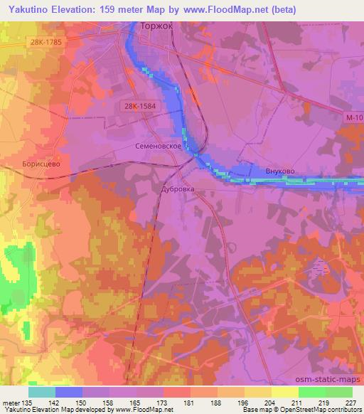 Yakutino,Russia Elevation Map