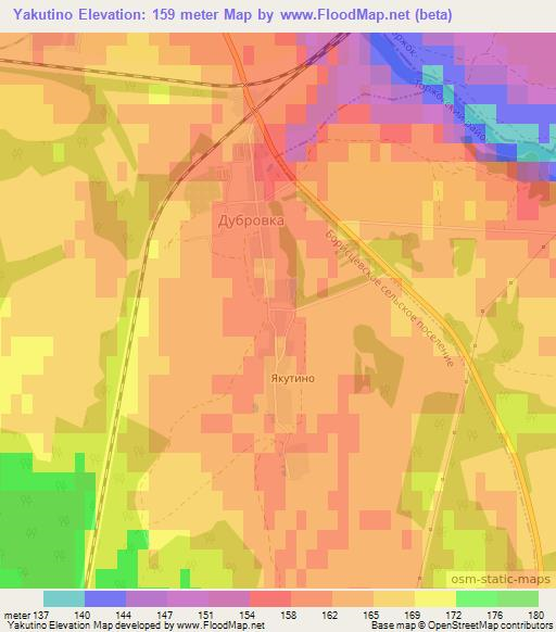 Yakutino,Russia Elevation Map