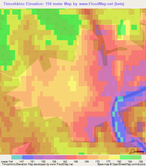 Timoshkino,Russia Elevation Map