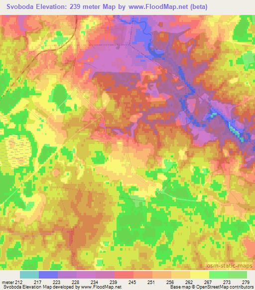 Svoboda,Russia Elevation Map