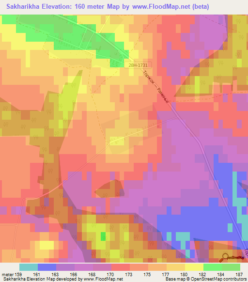 Sakharikha,Russia Elevation Map