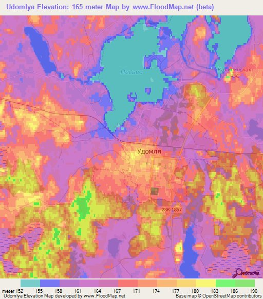 Udomlya,Russia Elevation Map