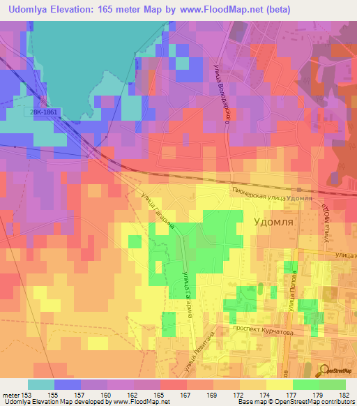 Udomlya,Russia Elevation Map