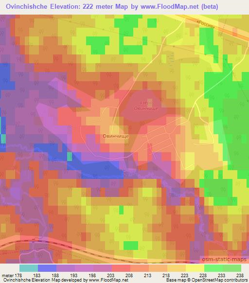 Ovinchishche,Russia Elevation Map